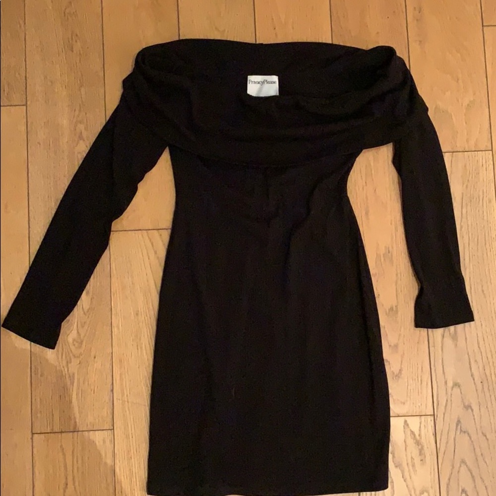 Privacy please off shoulder bodycon mini